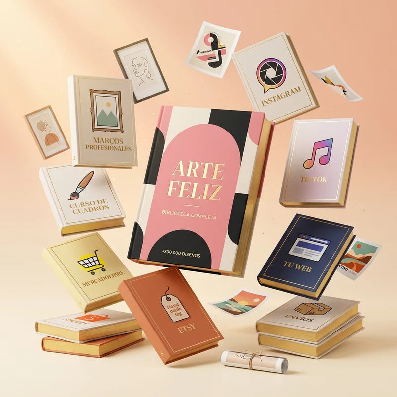 Arte Feliz PRO — +300.000 Diseños + Sistema Completo para Vender Cuadros en Toda Latinoamérica | Llave en Mano